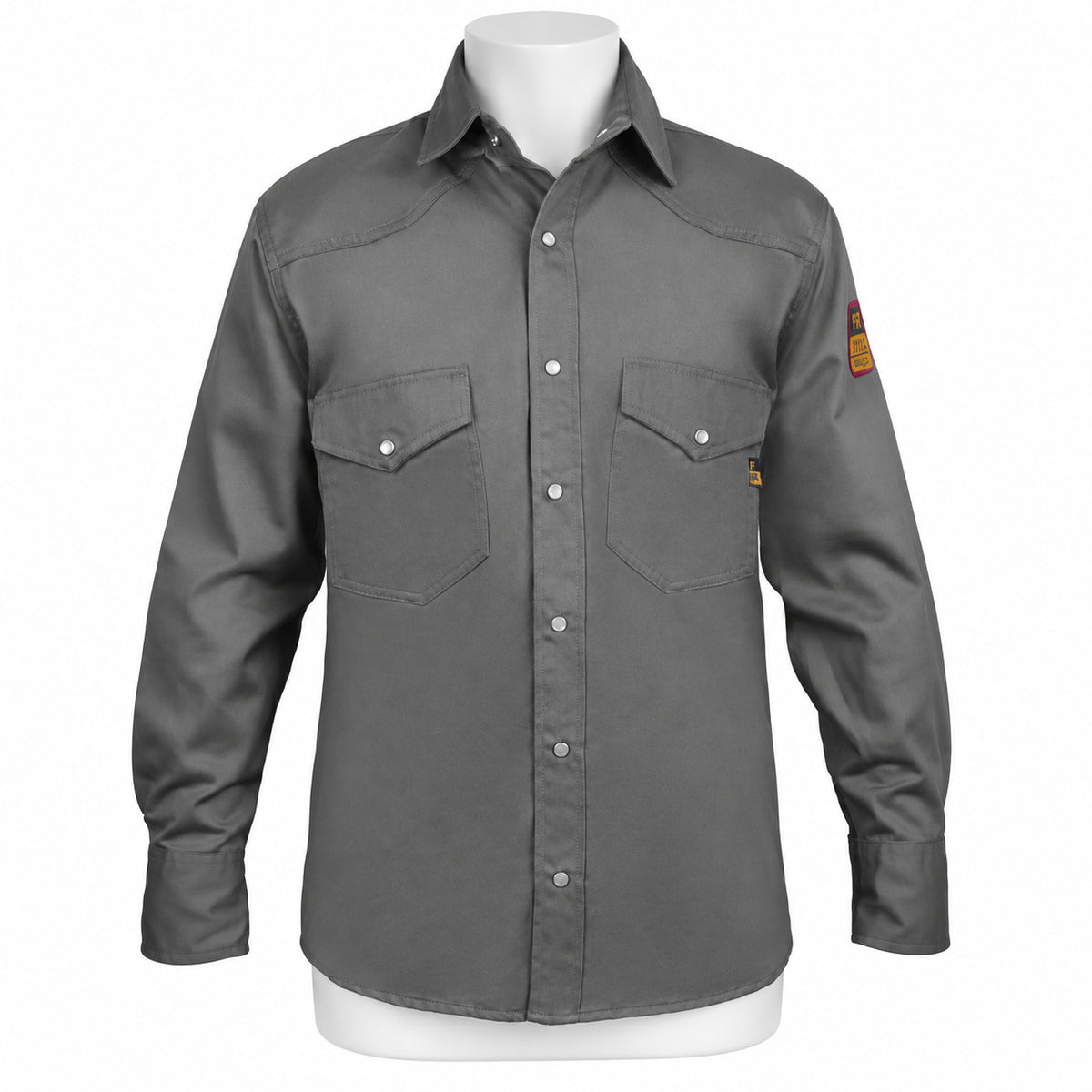 FR Work Shirt 88/12 – Dark Grey – front view on mannequin