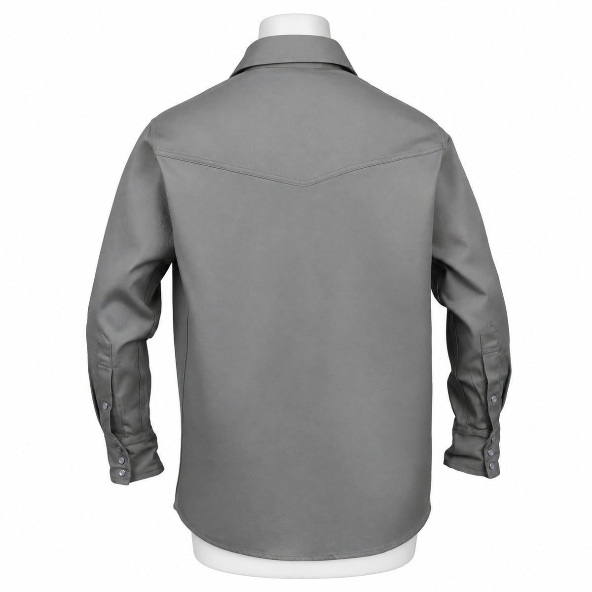 FR Work Shirt 88/12 – Light Grey – back view on mannequin