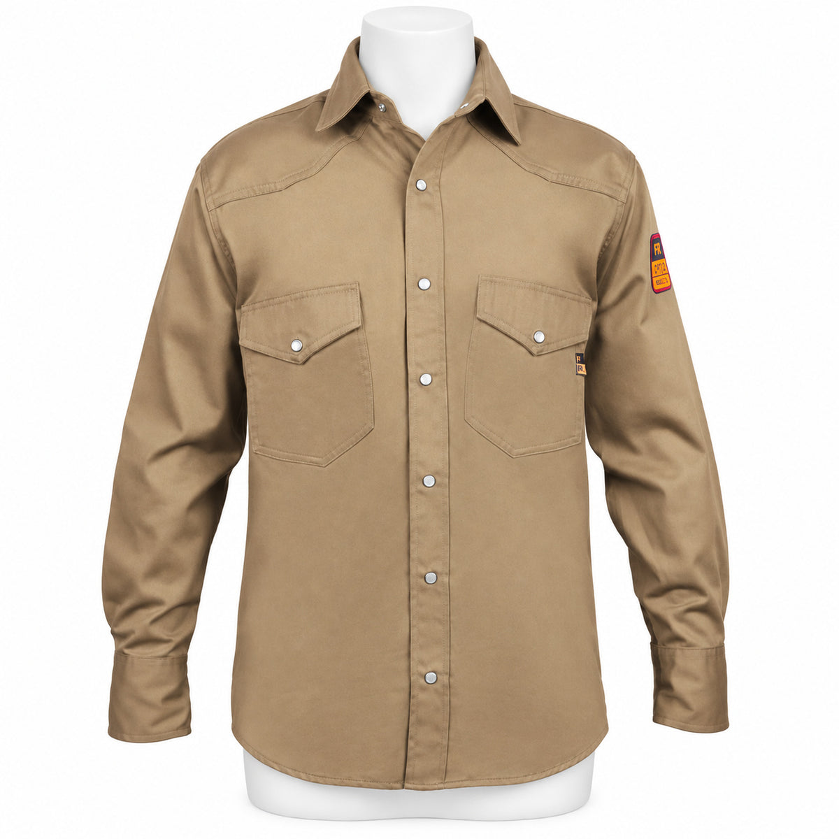 FR Work Shirt 88/12 – Khaki – front view on mannequin