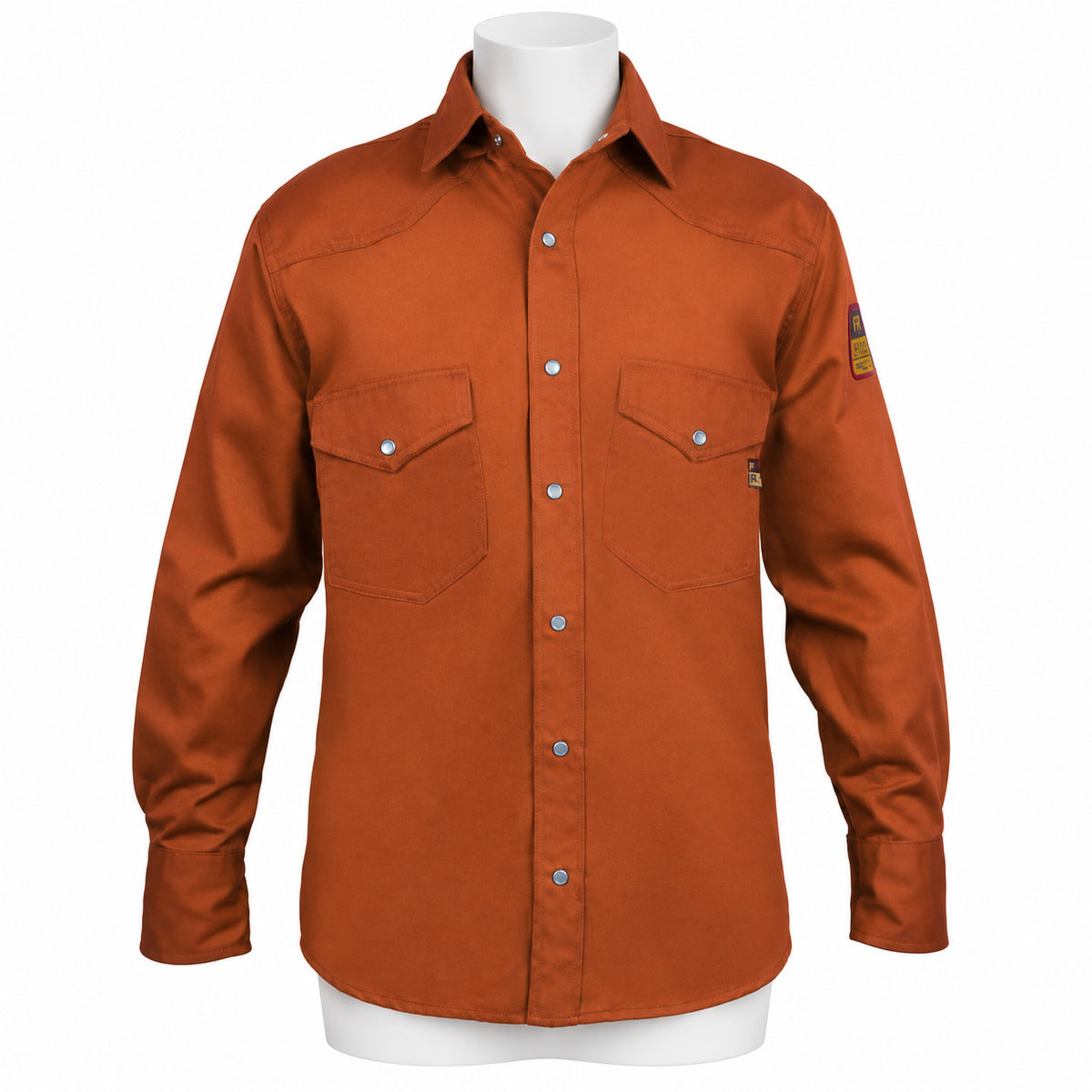 FR Work Shirt 88/12 – Rust – front view on mannequin