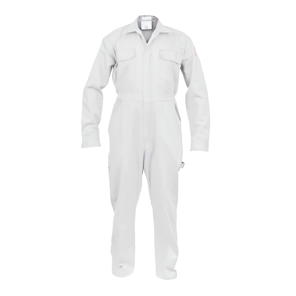 Classic Work Coverall – White – front view