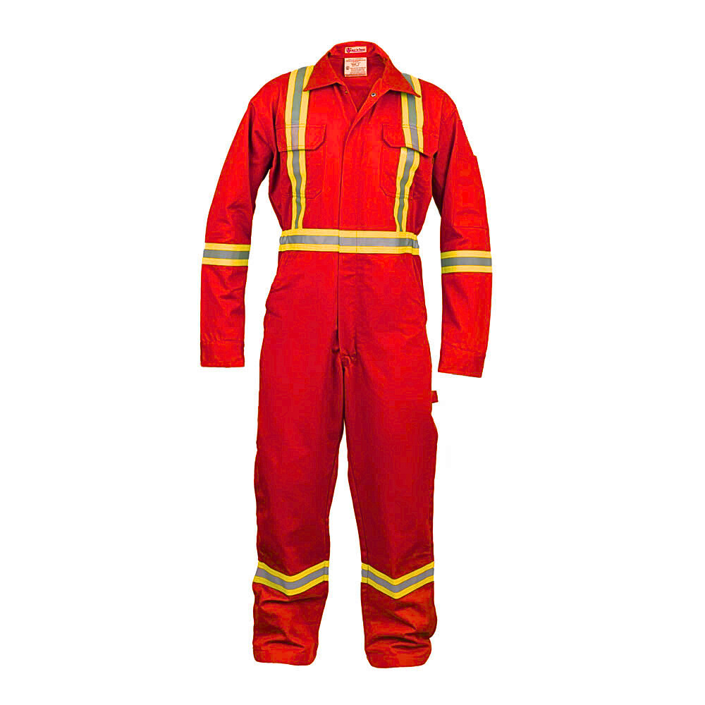 FR Hi-Vis Coverall – Red – front view